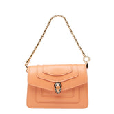 ブルガリ セルペンティ フォーエバー バッグチャーム ポーチ オレンジ レザー レディース BVLGARI 【中古】